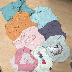 Baby Gap Cat & Jack Long Sleeve Girls T-shirts purple Cookie Monster 2T Bundle